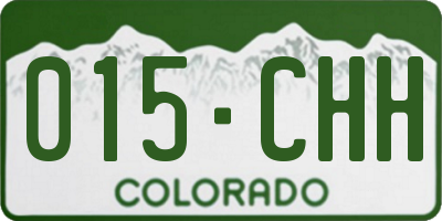 CO license plate 015CHH
