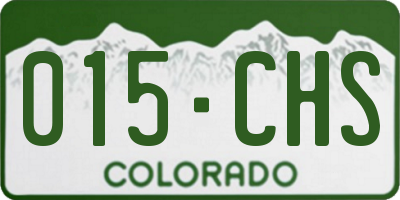 CO license plate 015CHS