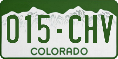 CO license plate 015CHV