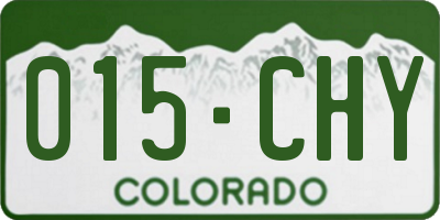 CO license plate 015CHY