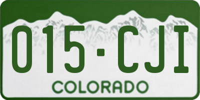 CO license plate 015CJI