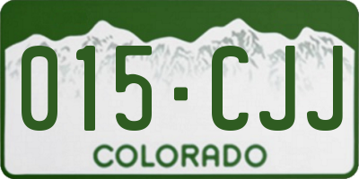CO license plate 015CJJ