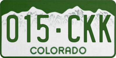 CO license plate 015CKK