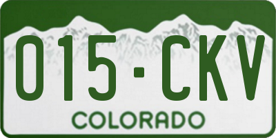 CO license plate 015CKV