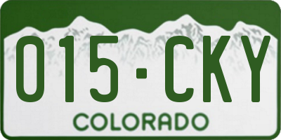 CO license plate 015CKY