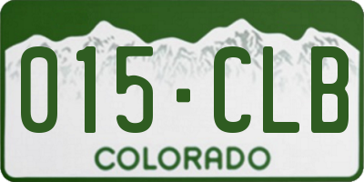 CO license plate 015CLB