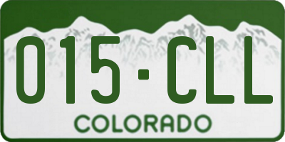 CO license plate 015CLL