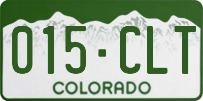 CO license plate 015CLT