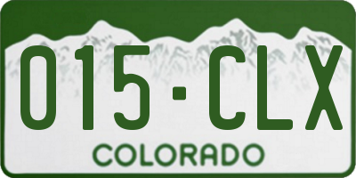 CO license plate 015CLX
