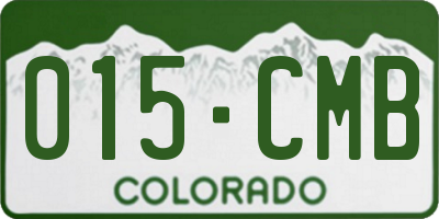 CO license plate 015CMB