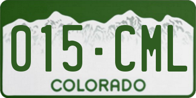 CO license plate 015CML