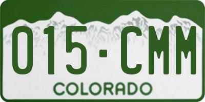 CO license plate 015CMM