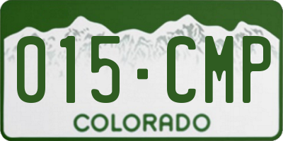 CO license plate 015CMP