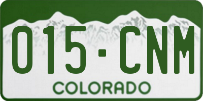 CO license plate 015CNM