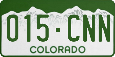 CO license plate 015CNN