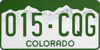 CO license plate 015CQG