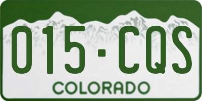 CO license plate 015CQS