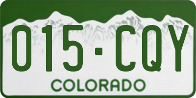 CO license plate 015CQY