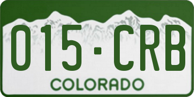 CO license plate 015CRB