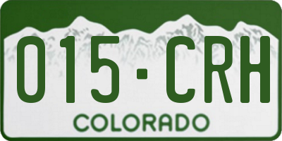 CO license plate 015CRH