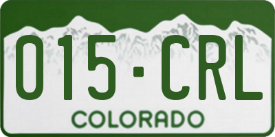 CO license plate 015CRL