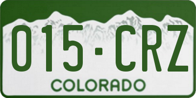 CO license plate 015CRZ