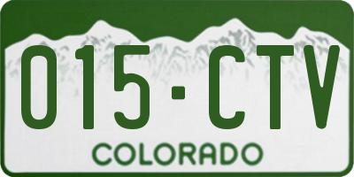 CO license plate 015CTV