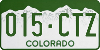 CO license plate 015CTZ