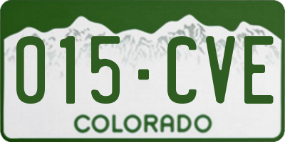 CO license plate 015CVE