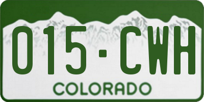 CO license plate 015CWH