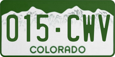 CO license plate 015CWV