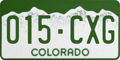 CO license plate 015CXG