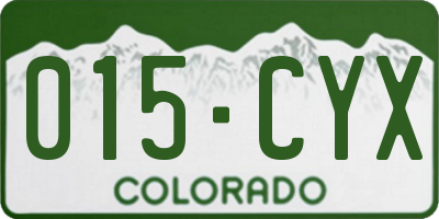 CO license plate 015CYX