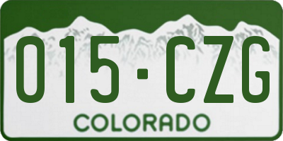 CO license plate 015CZG