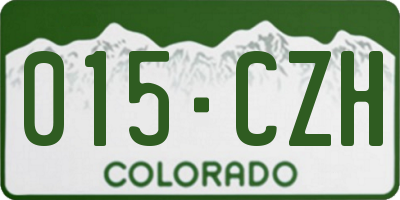 CO license plate 015CZH
