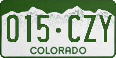 CO license plate 015CZY