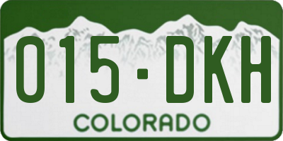 CO license plate 015DKH