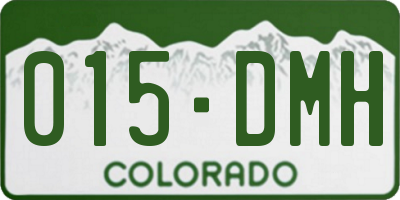 CO license plate 015DMH