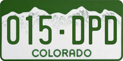 CO license plate 015DPD