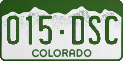 CO license plate 015DSC