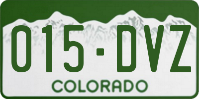 CO license plate 015DVZ