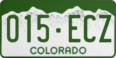 CO license plate 015ECZ