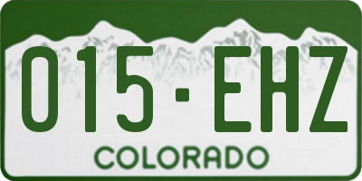 CO license plate 015EHZ