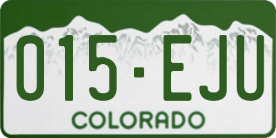 CO license plate 015EJU