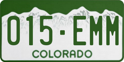 CO license plate 015EMM