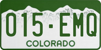 CO license plate 015EMQ