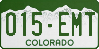 CO license plate 015EMT