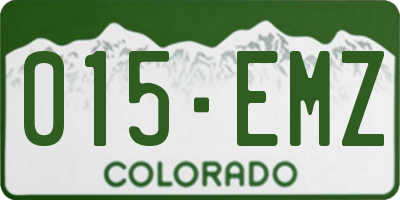 CO license plate 015EMZ