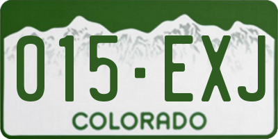 CO license plate 015EXJ