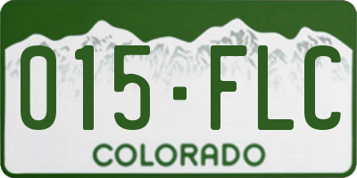CO license plate 015FLC
